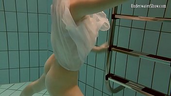 horny son under swimming pool