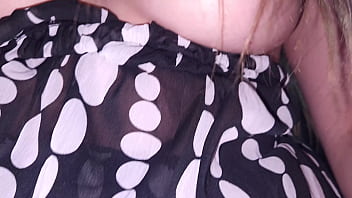 Cute blonde is fucked after the party