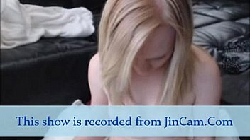Blonde camgirl play toys