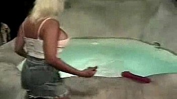 A gal a guy and a hot tub A gal a guy and a hot tub