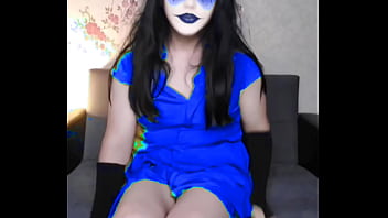 Sexy desert dancer dress on white cute legs smooth skin