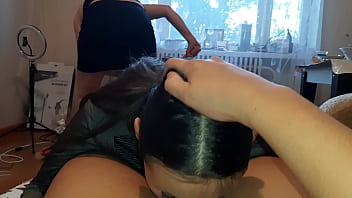 Housekeeper cleaned the house and my girlfriend licked pussy Housekeeper cleaned the house and my girlfriend licked pussy