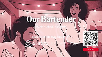 Fmf threesome with a bartender at the bar asmr Fmf threesome with a bartender at the bar asmr
