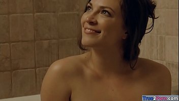 Hot brunette woman lily love is in the bathroom enjoying the bathtub Hot brunette woman lily love is in the bathroom enjoying the bathtub