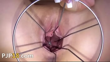 Toying and opening her hole on terrace