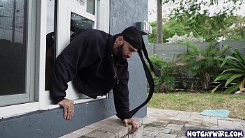 He surprised the thief jerking off before getting stuck in the window gay porn He surprised the thief jerking off before getting stuck in the window gay porn