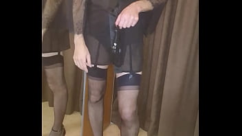 Man wears french lingerie and jerks off in it Man wears french lingerie and jerks off in it