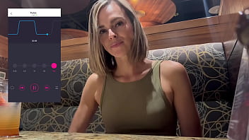 Public cumming in restaurant with lush remote controlled vibrator Public cumming in restaurant with lush remote controlled vibrator