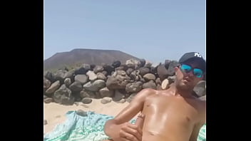 Handjob at beach