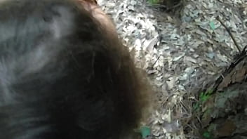 Girl sucking cock in park on college campus