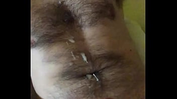 My hairy body receives my cum My hairy body receives my cum