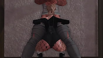 Gulping down dick at his villa second life