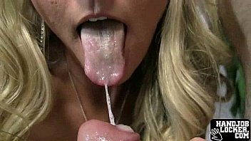 Blonde milf handjob