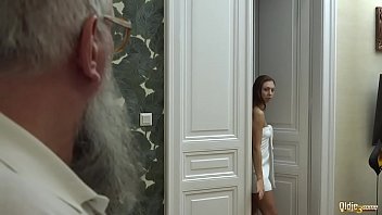 Blonde and brunette teens in old young threesome fucked by grandpa cock Blonde and brunette teens in old young threesome fucked by grandpa cock