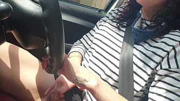 Taking a public car drive while playing with my small pussy Taking a public car drive while playing with my small pussy