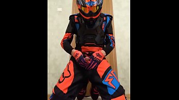 Gay biker masturbation