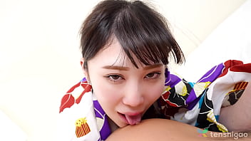 Beautiful chubby brunette japanese yuuka kamakura loves to wrap her sensual lips around her lover's hard penis and give him a good blowjob and rub his tool between her tits before fucking him hard on