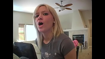 Stupid school girl from a poor family teases her rich daddy shows tits ass and talks dirty