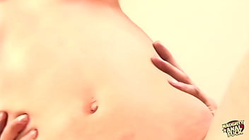 Allowing an unfamiliar individual to enter the residence culminates in the attractive individual with dark brown hair engaging in vigorous anal penetration