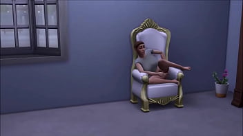 Big breasted college drop out lays around nude in her backyard masturbating while being watched