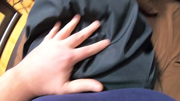 A great gift for st valentin- blow-job fuck and lot of cum on my long fur hooded downjacket 245 - preview