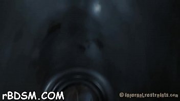Playgirl in latex costume gets punished