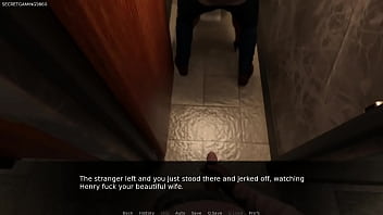 Cuckold husband cleans wife's pussy after his friend creampied her tight ass with a huge black cock - hotwife #05 3d hentai games