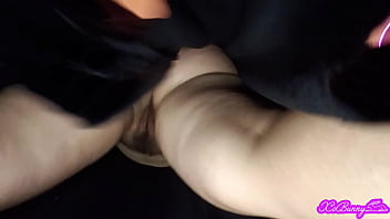 Xo bunny curvy teen latina brunette with blue eyes big boobs and all natural body with fat hairy pussy upskirt and squatting over your face