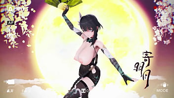 Aether gazer ying zhao hentai undress dance big boobs bouncing mmd 3d yellow hand fan clip
