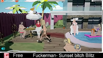 Sunset bitch blitz free game itchio adventure adult animation cartoon fuckerman futanari hentai nsfw summer summertime sunset-bitch