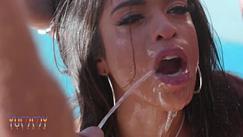 Young brazilian slut natasha rios gets hardcore anal treatment with dap dp and piss drinking
