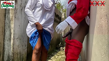 A girl gets a hot sex as an early christmas sex before christmas itself