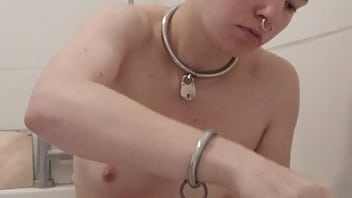 Head shave and shower body shave - uncut