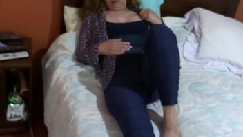 My friend's stepmother puts a huge dildo and i cum in her hairy pussy she forbids me to fuck her