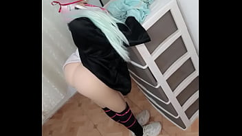Nezuko has anal sex fucked against the furniture by the clown's huge thick black cock 18 years old