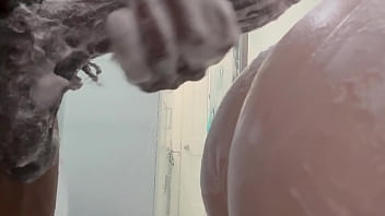 Her ass wasn’t ready for his thick cock—way too big to fit without effort she gasps and squirms as he pushes deeper stretching her out while wife’s at sleep