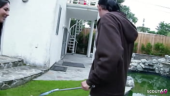 Nymphomaniac step-sister seduce her stupid big dick virgin step-brother to fuck her asshole nd cum inside