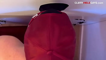 Young gay guy at the gloryhole – over 1 hour nonstop action no cuts no breaks just one thick cock getting wo