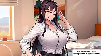 Tu maestra se folla tu culo como castigo por no aprobar rol con instrucciones para anal y masturbación