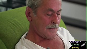 hot boobs driking milk by old man