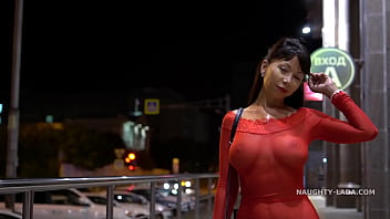 shemale ana mancini red valentine dress in heels