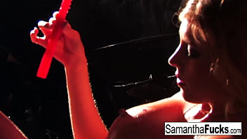 samantha saint lesbian video on white bed