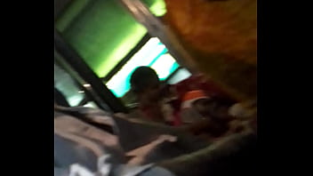 aunty flashing in bus