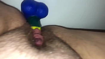 bbw fat hairy pussy rides dildo hard