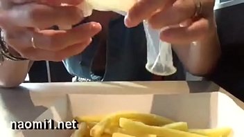 cumshot on food