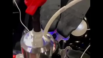 girls naked bdsm milking machine