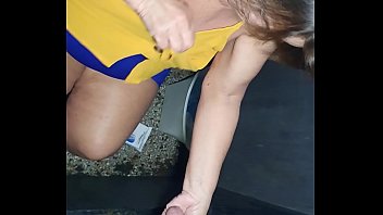 huge saggy tits hand