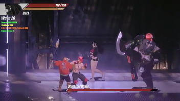 japanese girl having sex with a big man in the ground