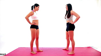 asian vs redhead nude catfight and tribbing