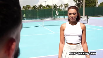 ebony curly piss